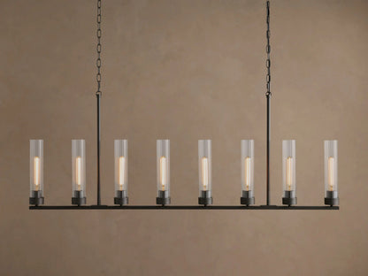 Andreas brass linear light 8 Light Chandelier — product view 9