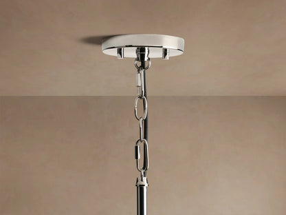 Brass Glass Pendant with Clear Fluted Shade — product view 11