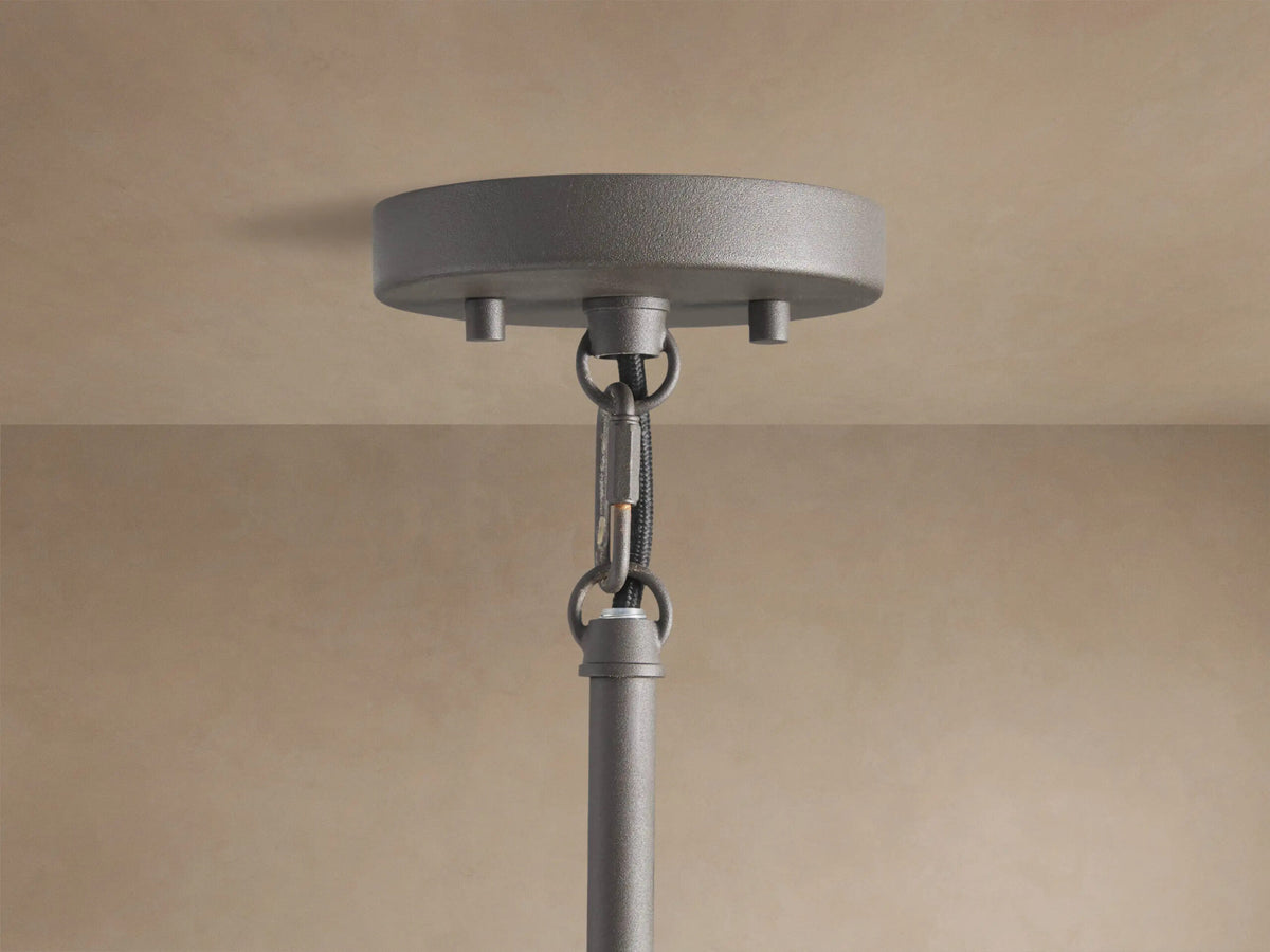 Brass Glass Pendant with Clear Fluted Shade — product view 7