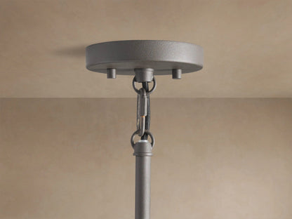 Brass Glass Pendant with Clear Fluted Shade — product view 7