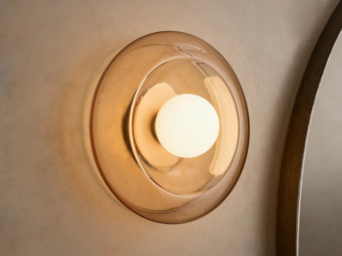 Modern Glass Sconce Brown Glass Wall Light — product view 1