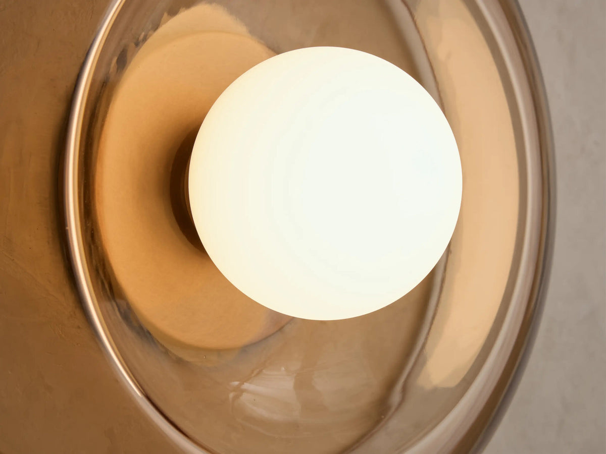 Modern Glass Sconce Brown Glass Wall Light