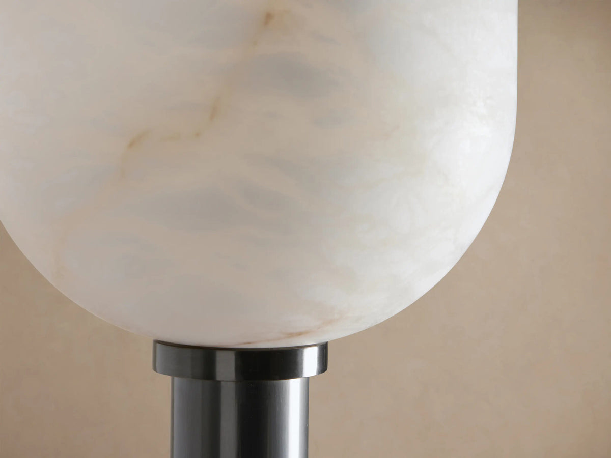 Ansley Bronze Alabaster Torchiere Floor Lamp — product view 3