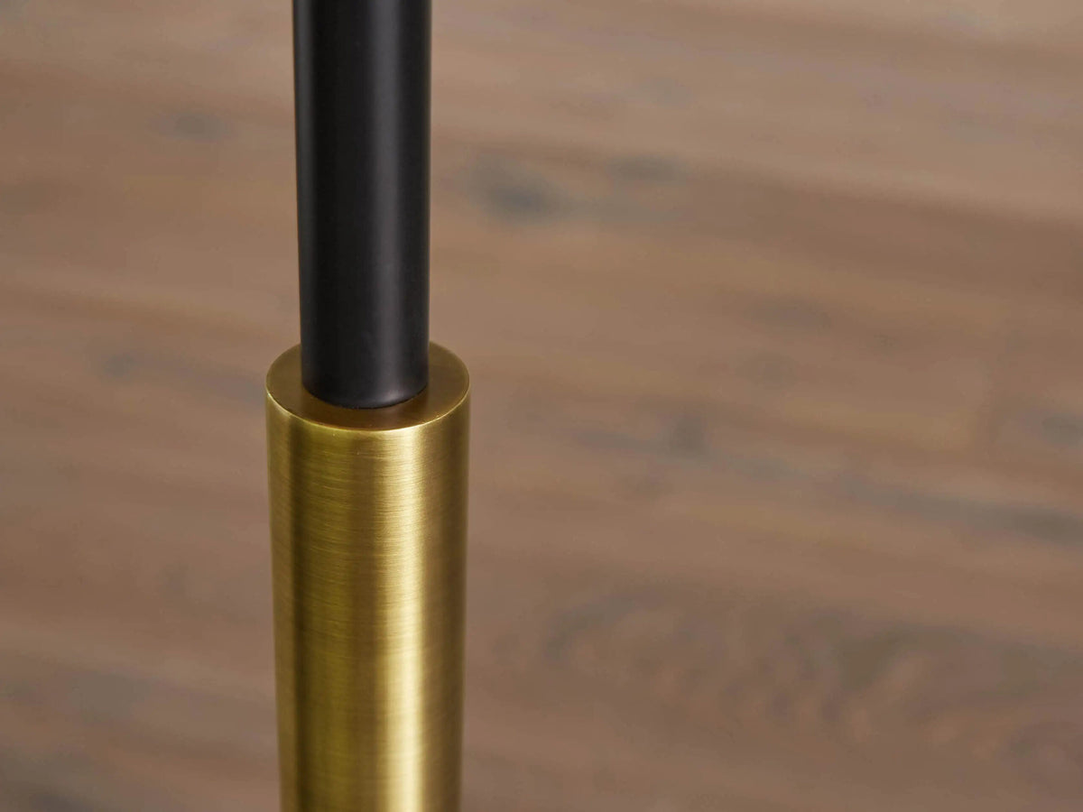 Modern Brass Lamp with Linen Shade