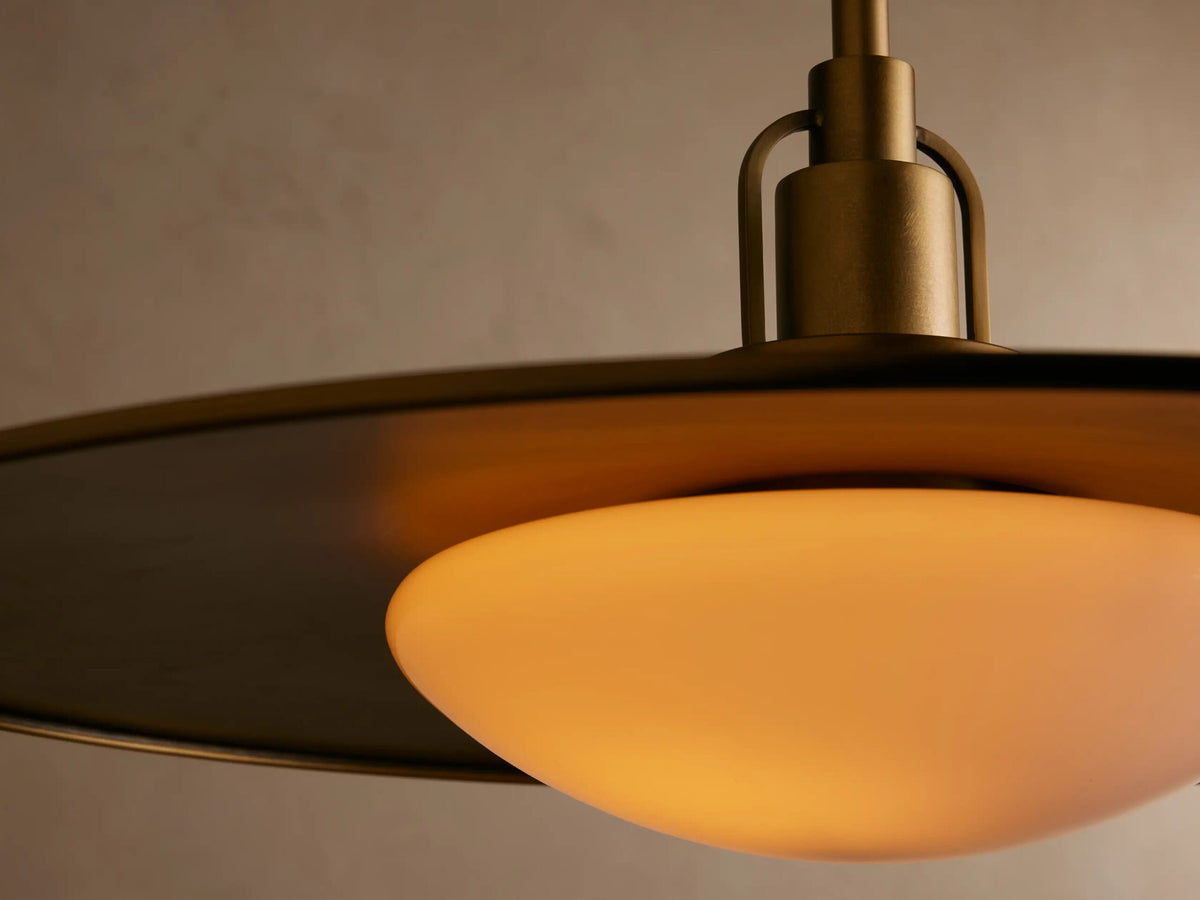 Brass Pendant Light Argent Adjustable Dome — product view 3