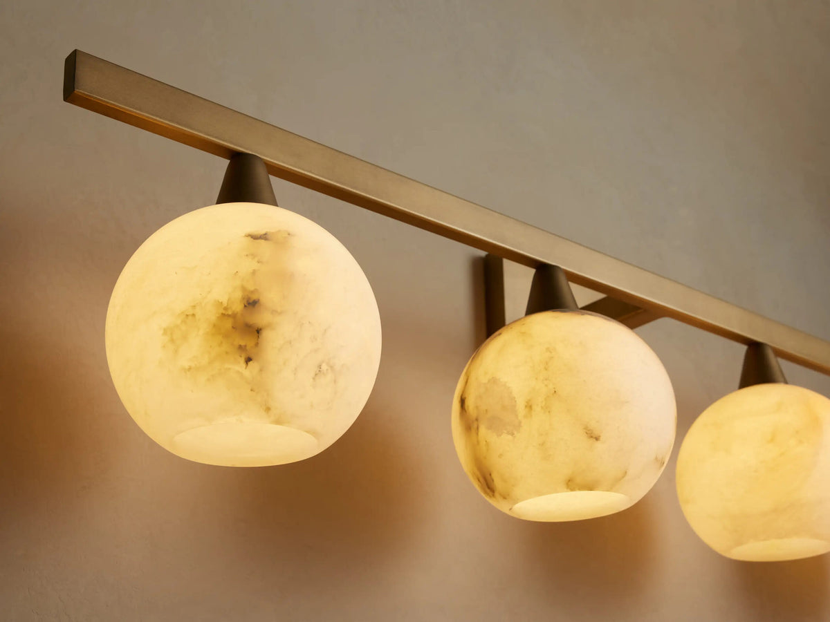 Alabaster Sconce 4 Light Brass Wall Light — product view 3