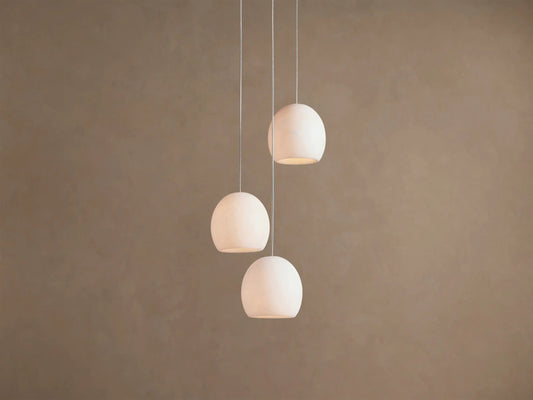 Alabaster Chandelier Round Adjustable Cable Light — product view 1