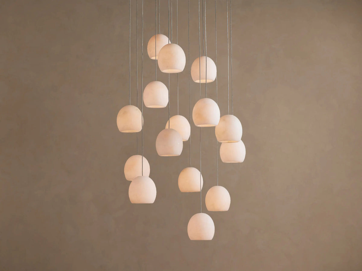 Alabaster Chandelier Round Adjustable Cable Light — product view 11