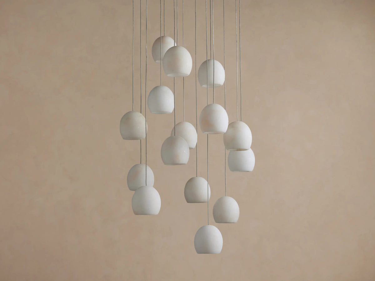 Alabaster Chandelier Round Adjustable Cable Light — product view 13