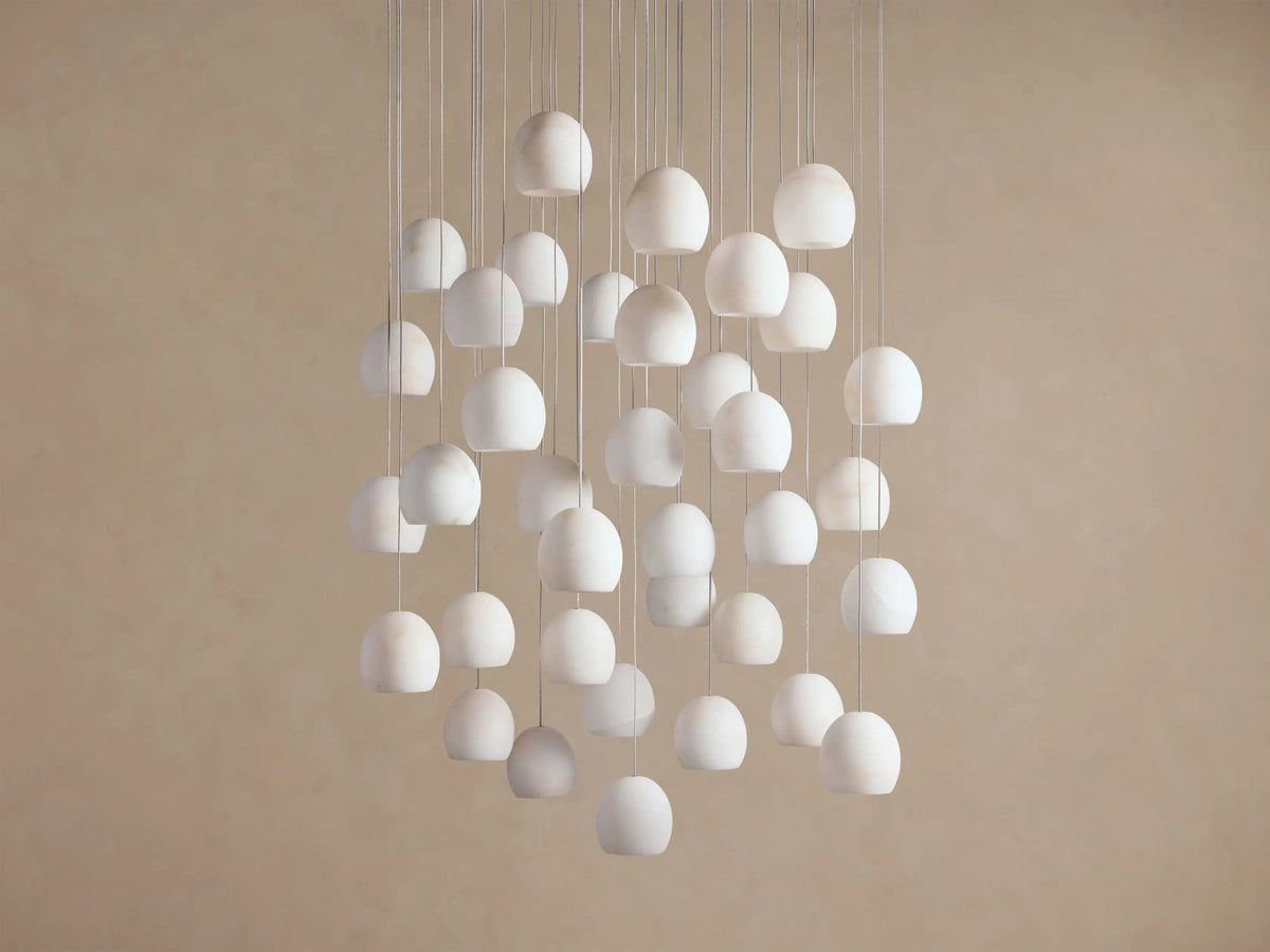 Alabaster Chandelier Round Adjustable Cable Light — product view 18