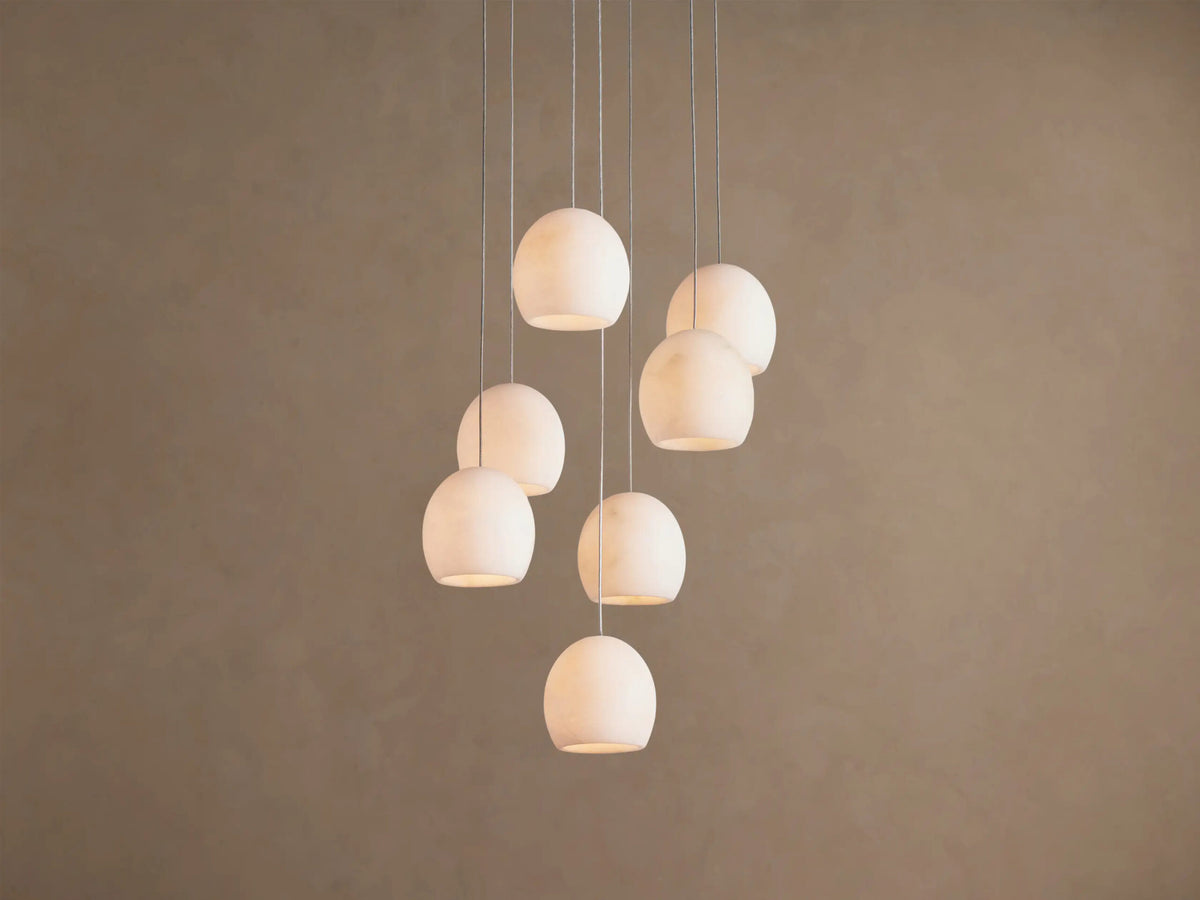 Alabaster Chandelier Round Adjustable Cable Light — product view 6