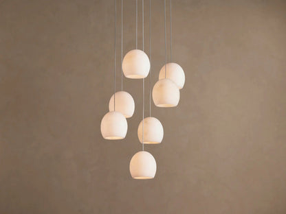 Alabaster Chandelier Round Adjustable Cable Light — product view 6