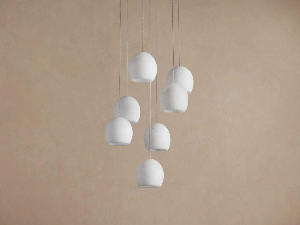 Alabaster Chandelier Round Adjustable Cable Light — product view 8