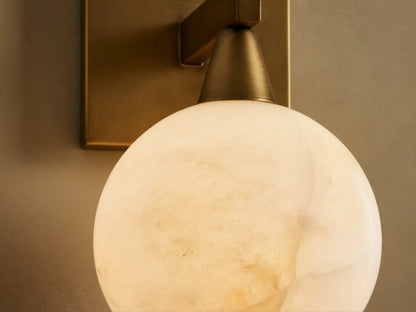 Alabaster Sconce Arica Brass Wall Light — product view 3