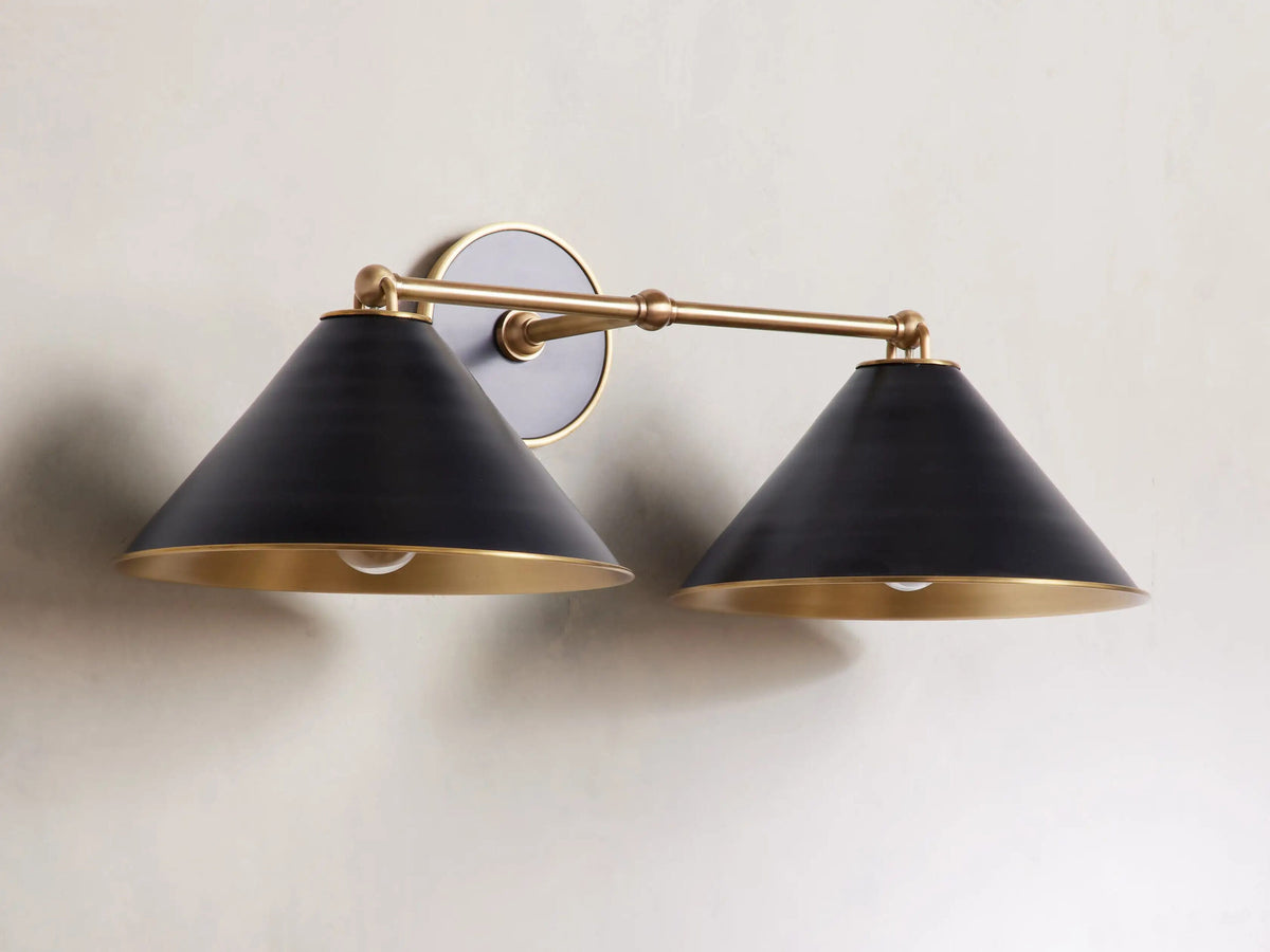 Arno Brass Modern Sconce in Matte Black