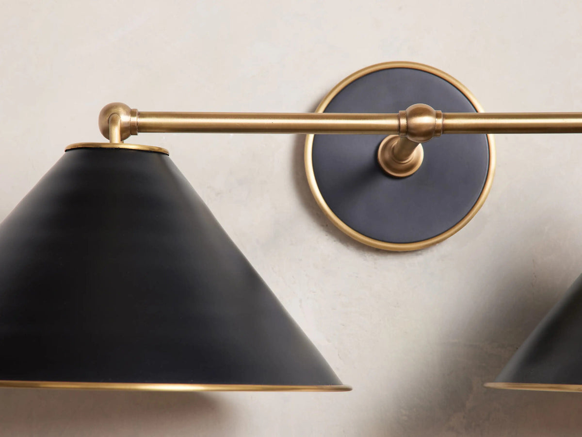 Arno Brass Modern Sconce in Matte Black