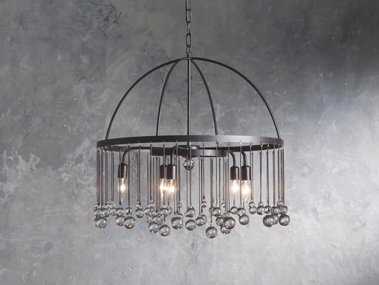 Aubrey 2 Tier Iron Cage Chandelier — product view 1