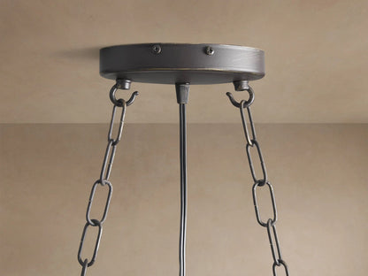 Iron Chandelier Aubrey Rectangular Glass Drop Light — product view 10
