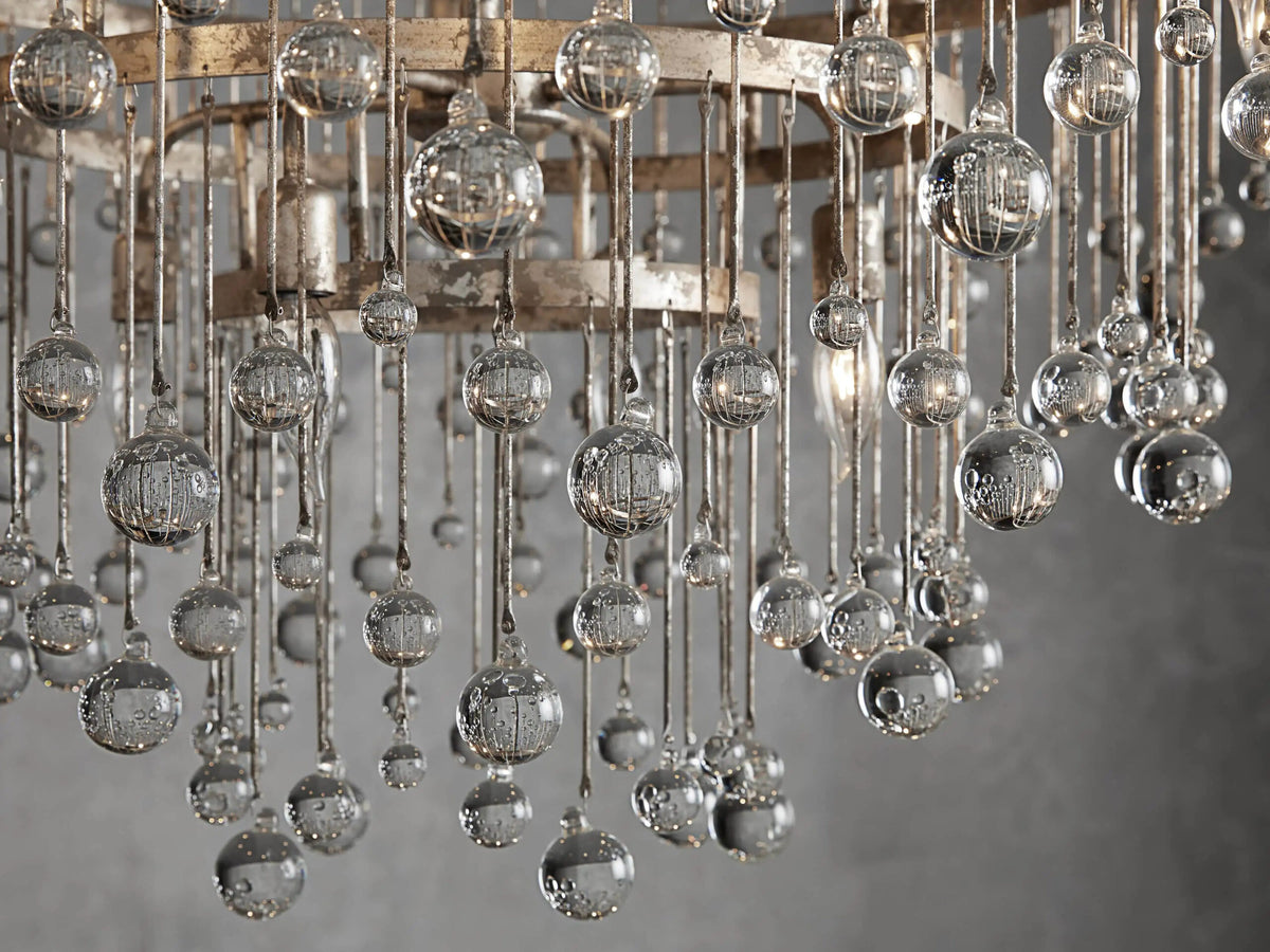 Aubrey Round Silver Crystal Chandelier 4 Tier — product view 3