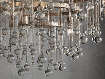 Aubrey Round Silver Crystal Chandelier 4 Tier — product view 3