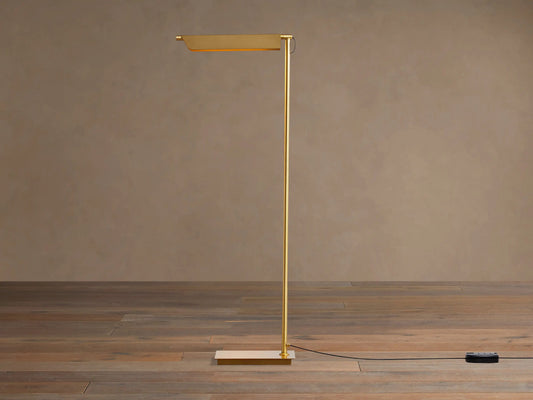 Axle Brass Floor Lamp with LED Task Light — product view 1