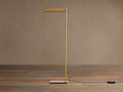 Axle Brass Floor Lamp with LED Task Light — product view 2