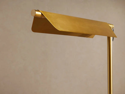 Axle Brass Floor Lamp with LED Task Light — product view 3