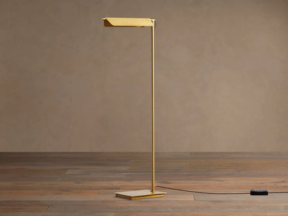 Axle Brass Floor Lamp with LED Task Light — product view 4