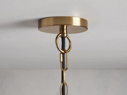 Bauer Glass Dome Pendant in Clear Glass and Brass Finish — product view 3