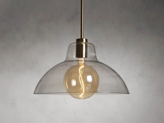 Glass Pendant Light Bauer Dome with Bulb — product view 1