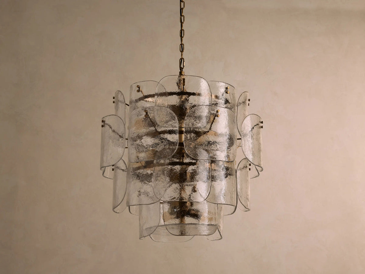 Blaire Round glass chandelier in Clear