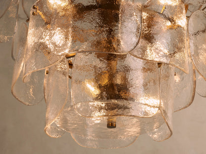 Blaire Round glass chandelier in Clear — product view 3