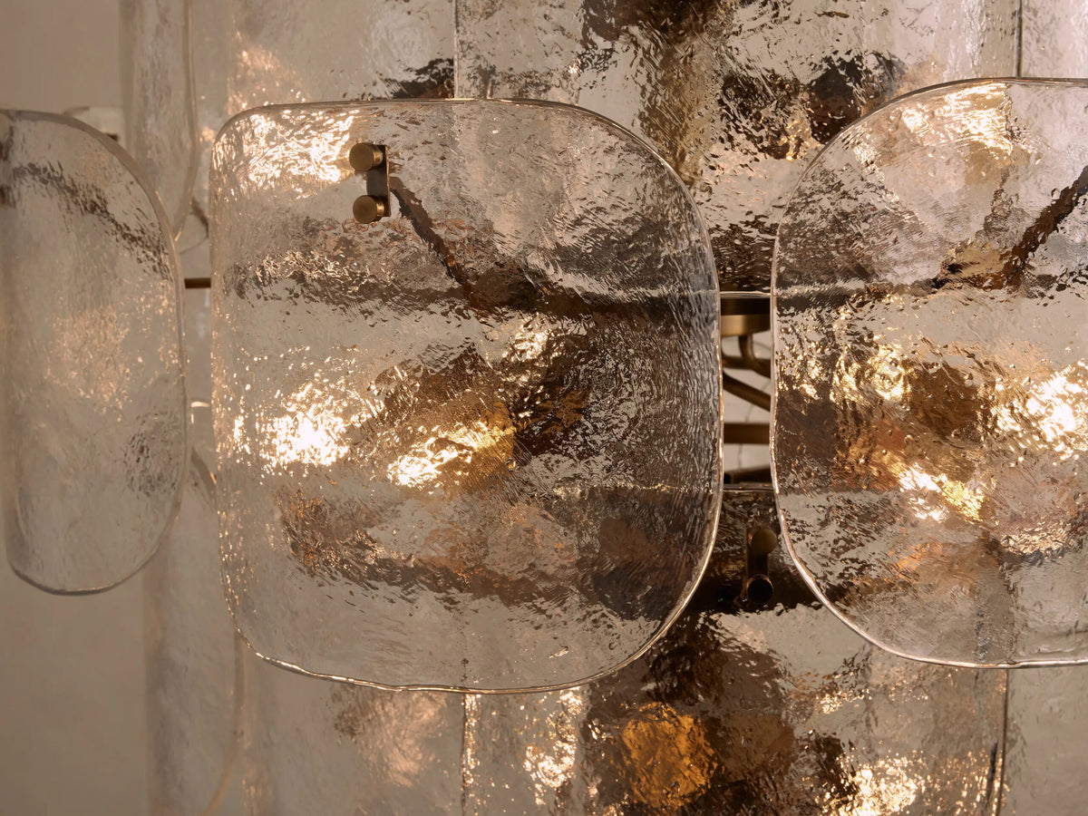 Blaire Round glass chandelier in Clear — product view 4