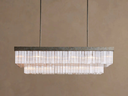 Selenite Chandelier Rectangular 49 Inch — product view 1