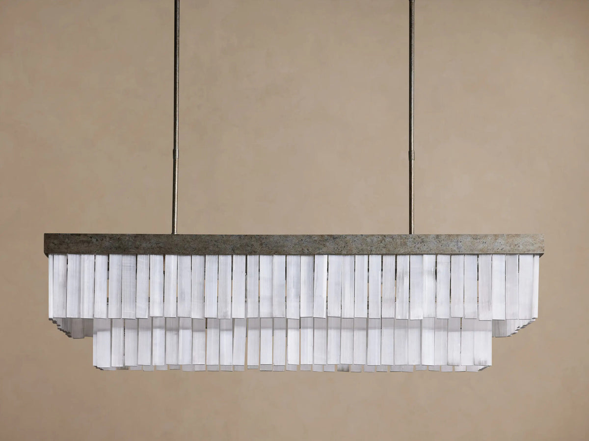 Selenite Chandelier Rectangular 49 Inch — product view 2