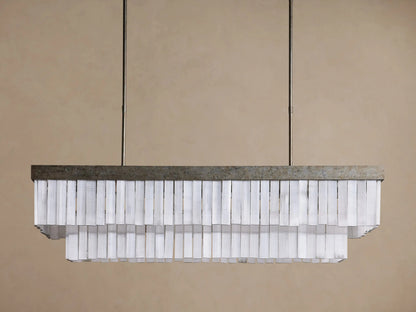 Selenite Chandelier Rectangular 49 Inch — product view 2