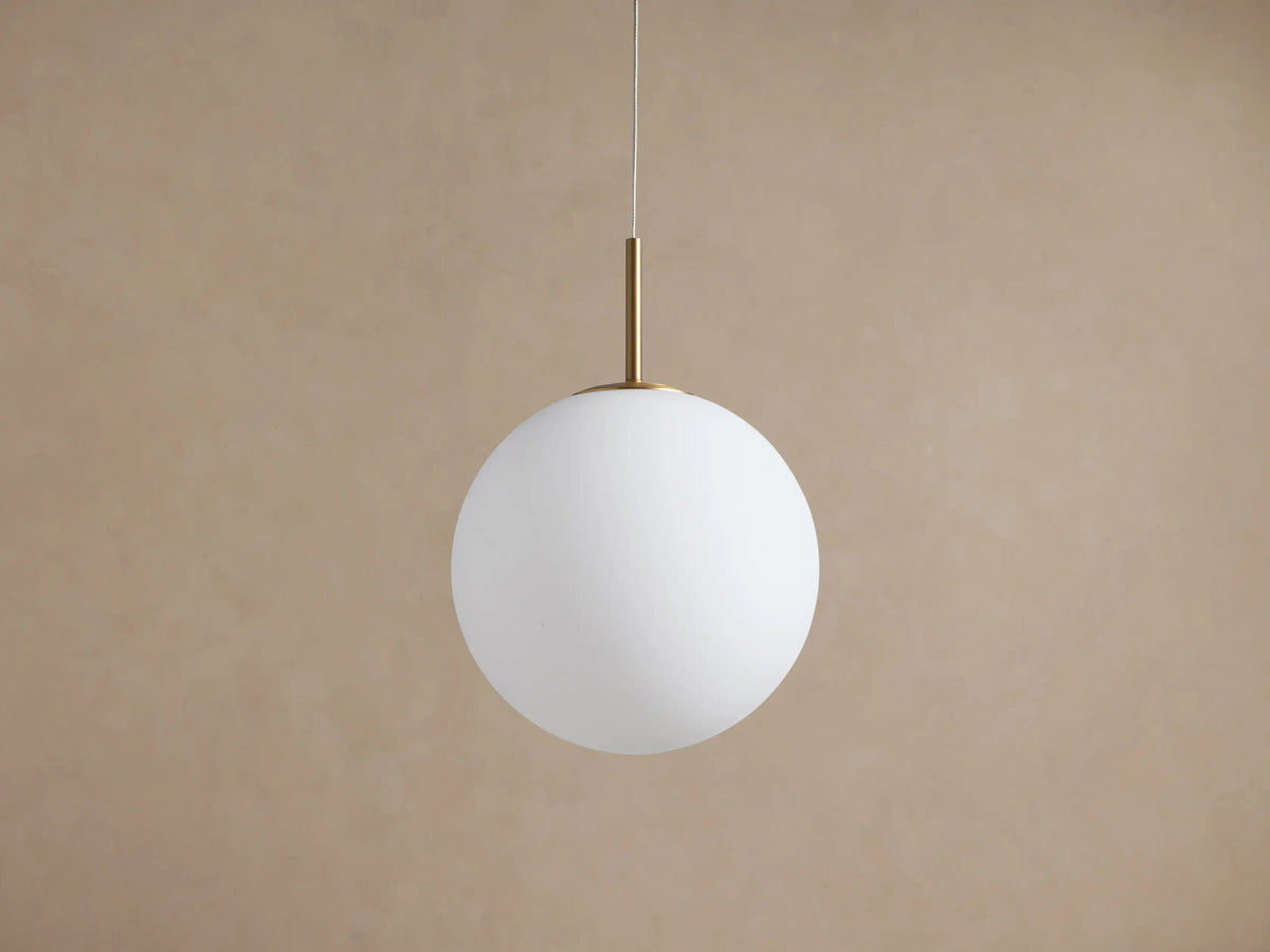 Casen Opal Glass Pendant in Matte Opal — product view 2