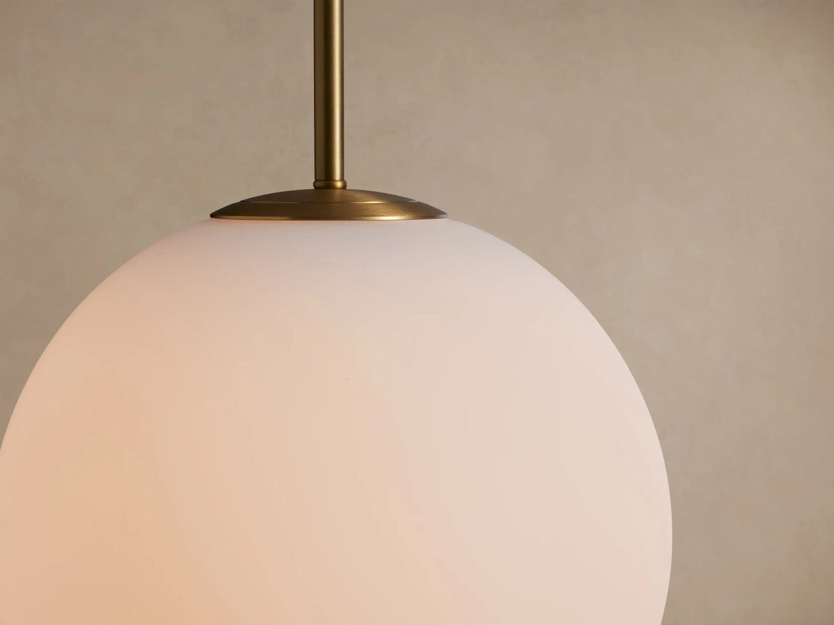 Casen Opal Glass Pendant in Matte Opal