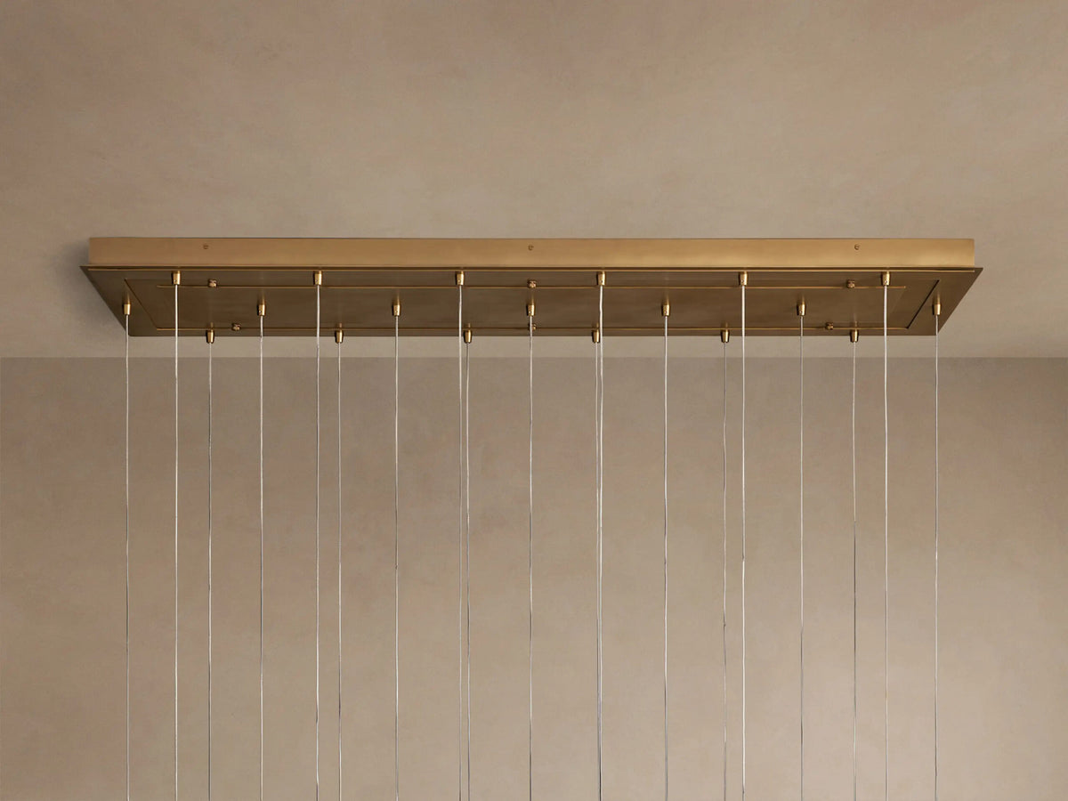 Glass Linear Light Casen 65 Inch Crackle Chandelier — product view 12
