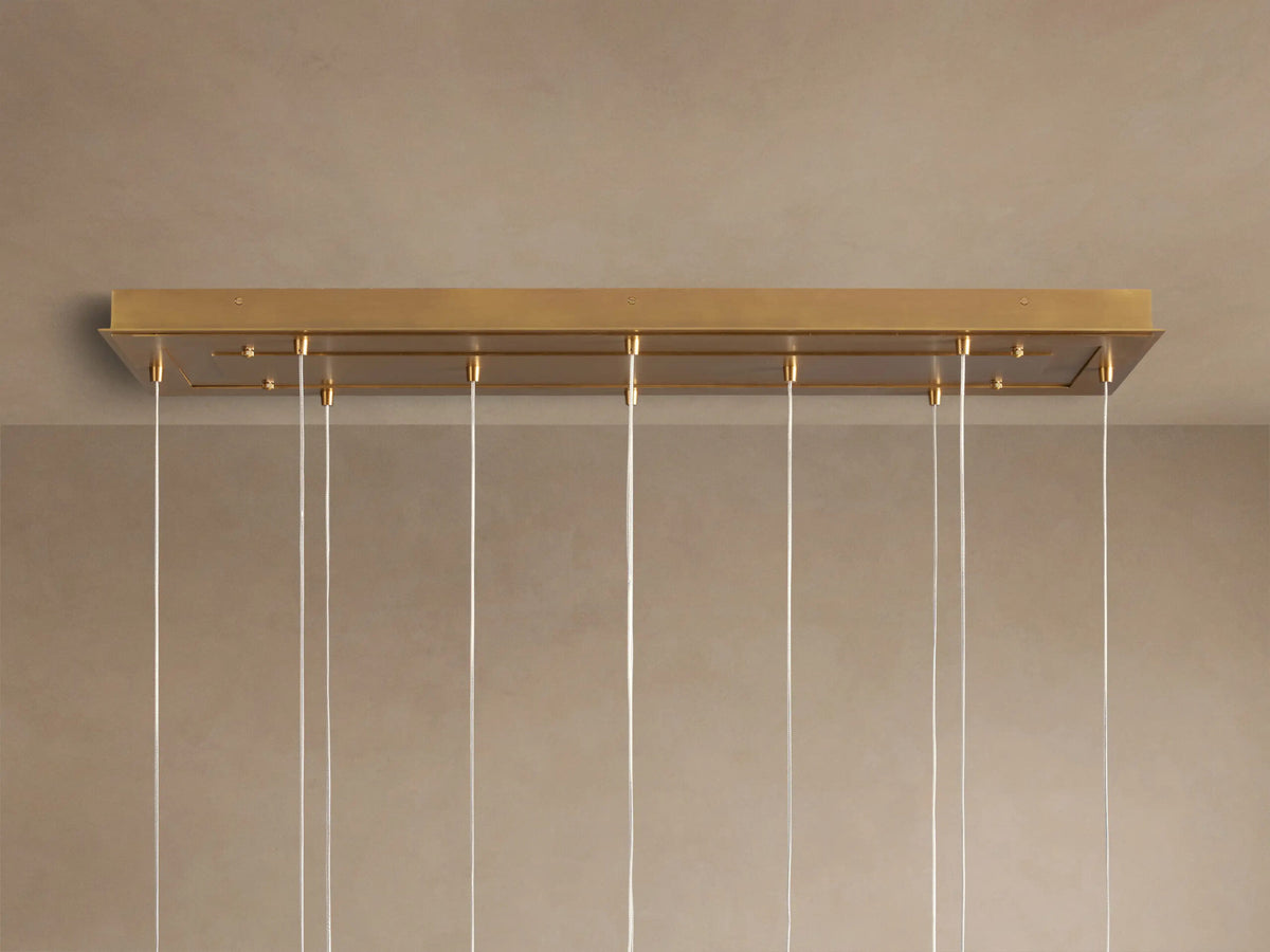 Glass Linear Light Casen 65 Inch Crackle Chandelier — product view 16