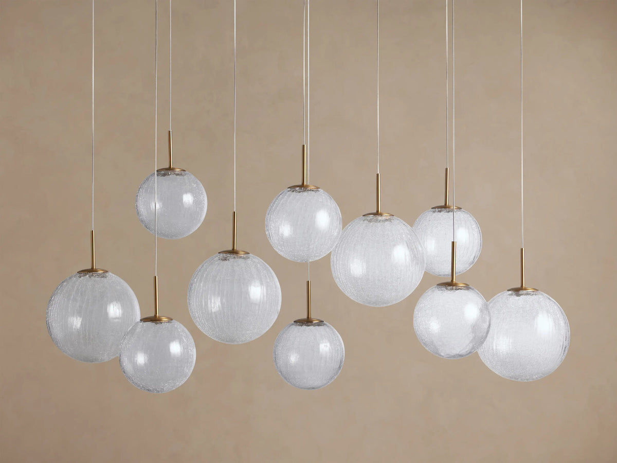 Glass Linear Light Casen 65 Inch Crackle Chandelier — product view 6