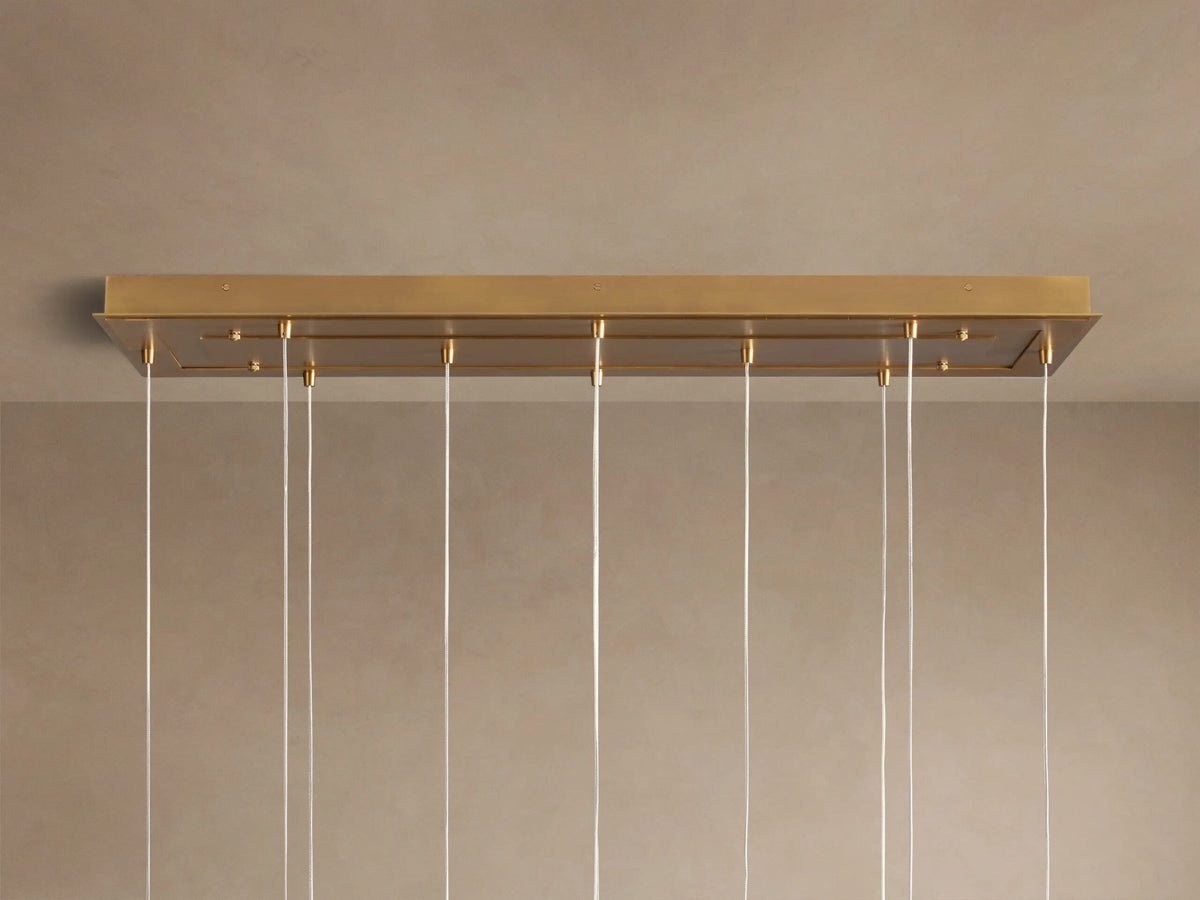 Glass Linear Light Casen 65 Inch Crackle Chandelier — product view 8
