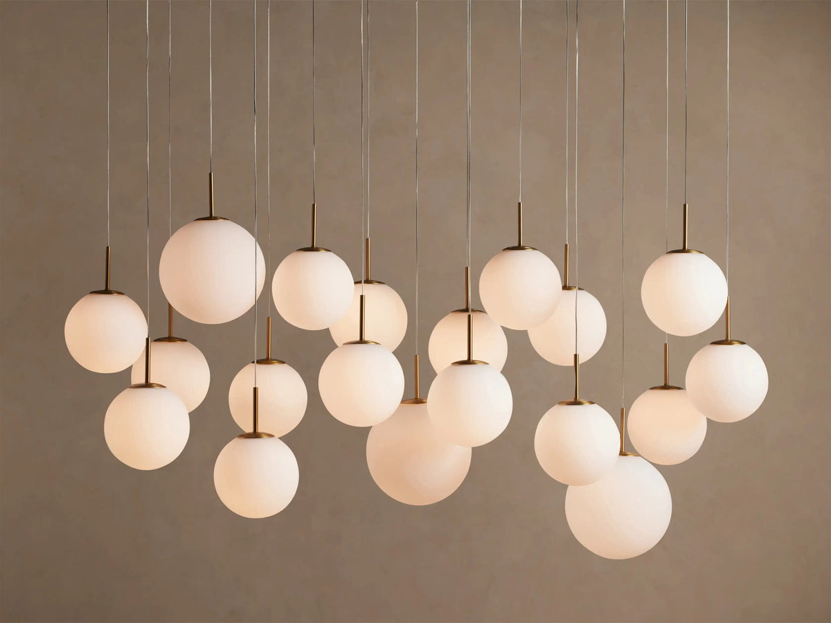 Glass Linear Light Casen 65 Inch Crackle Chandelier — product view 9