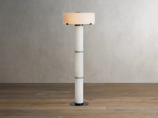 Chayla Alabaster Floor Lamp in Bronze — product view 1