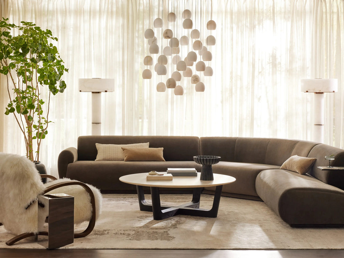 Chayla Alabaster Floor Lamp in Dark Antique Brass — product view 2