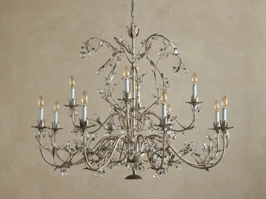 Crystal Chandelier Claudette 12 Light Silver — product view 2