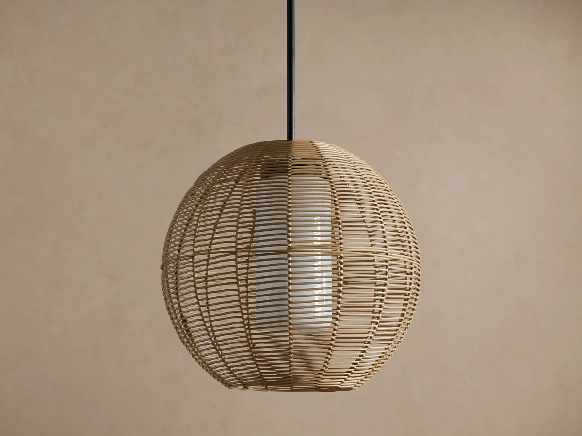 Cohen Wicker Globe Light Pendant in Natural — product view 2