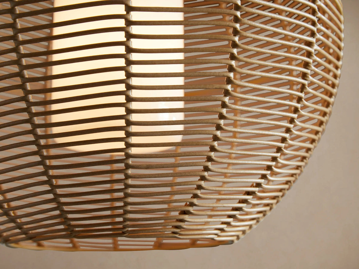 Cohen Wicker Globe Light Pendant in Natural