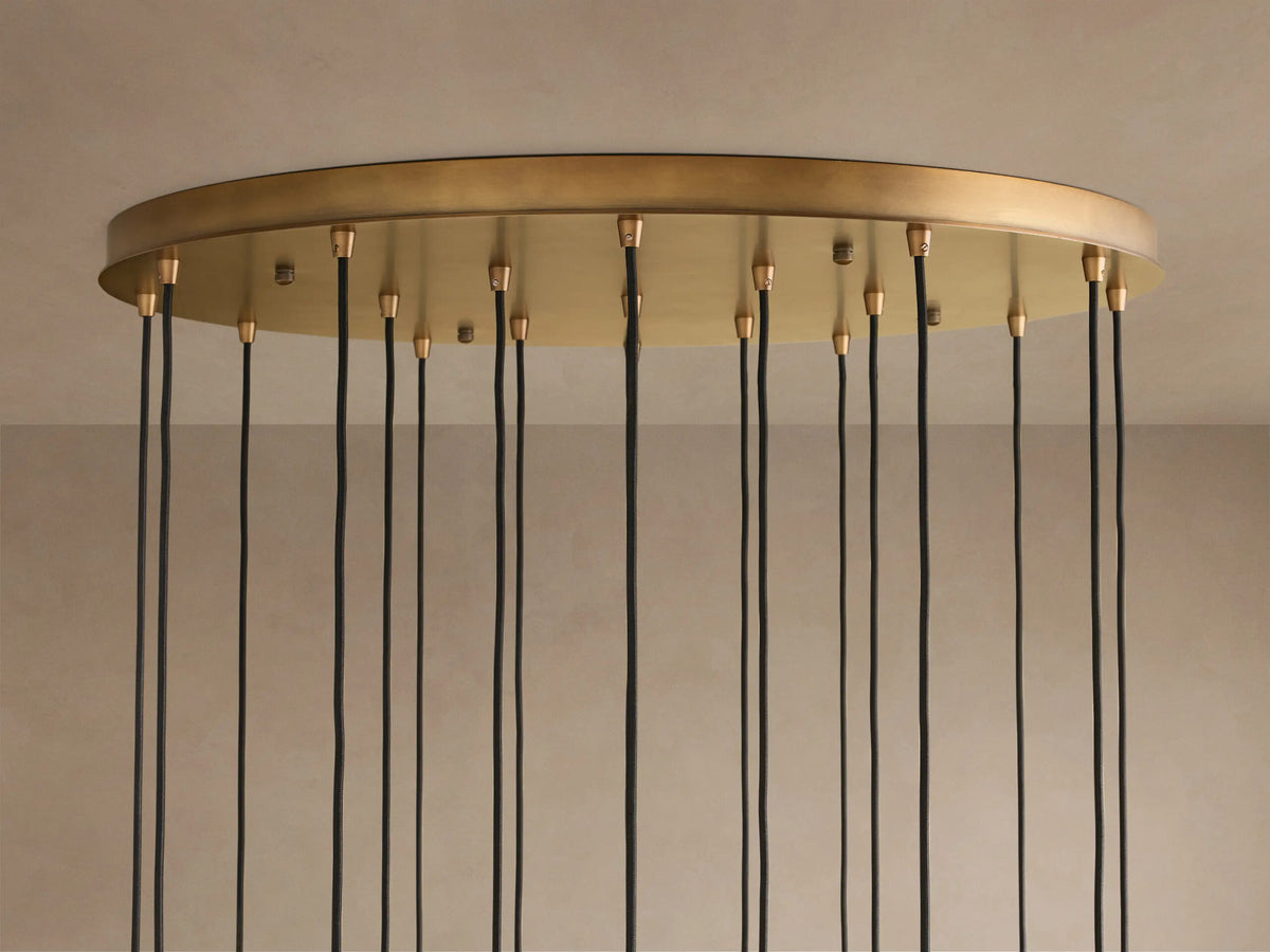 Glass Chandelier Colleena Hammered Round