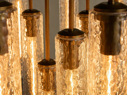 Glass Chandelier Colleena Hammered Round — product view 3